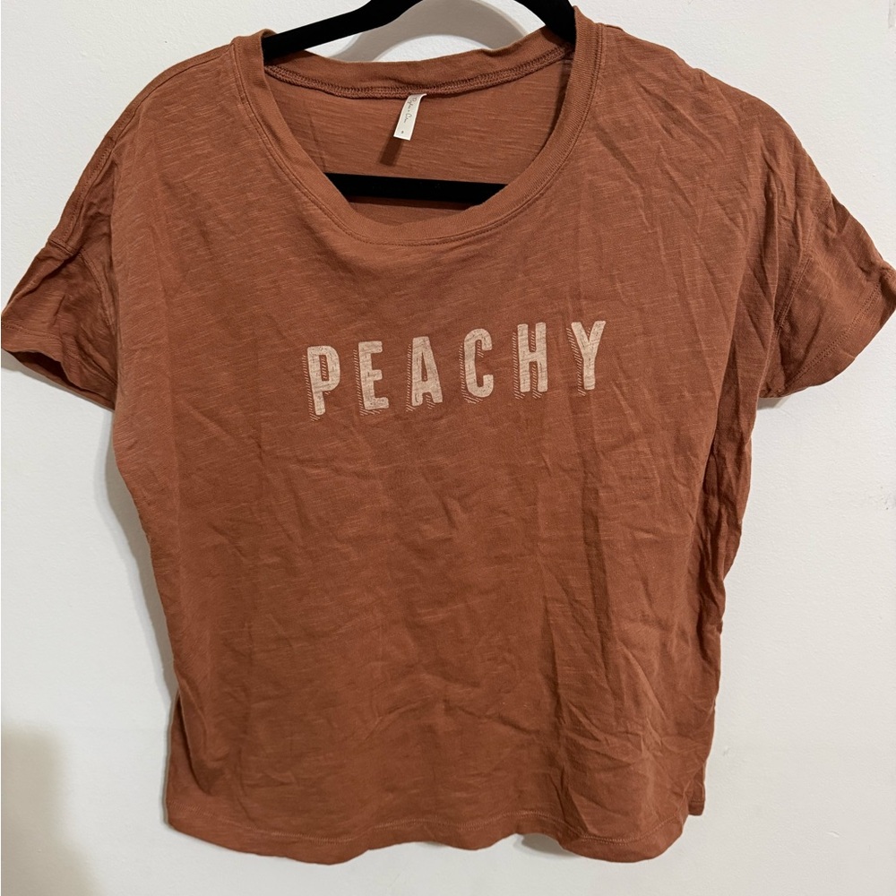 Rylee + Cru Peachy Brown Short Sleeve Tee